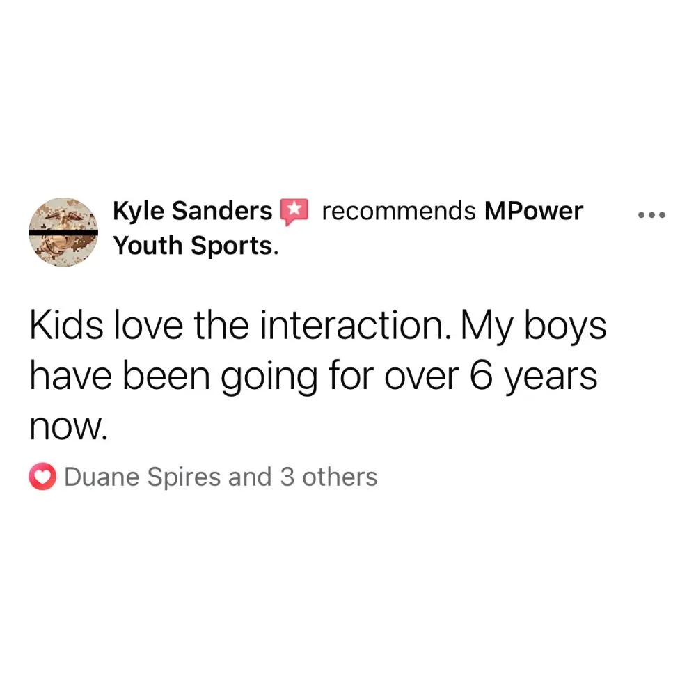 5 Star Review For MPower Youth Sports!