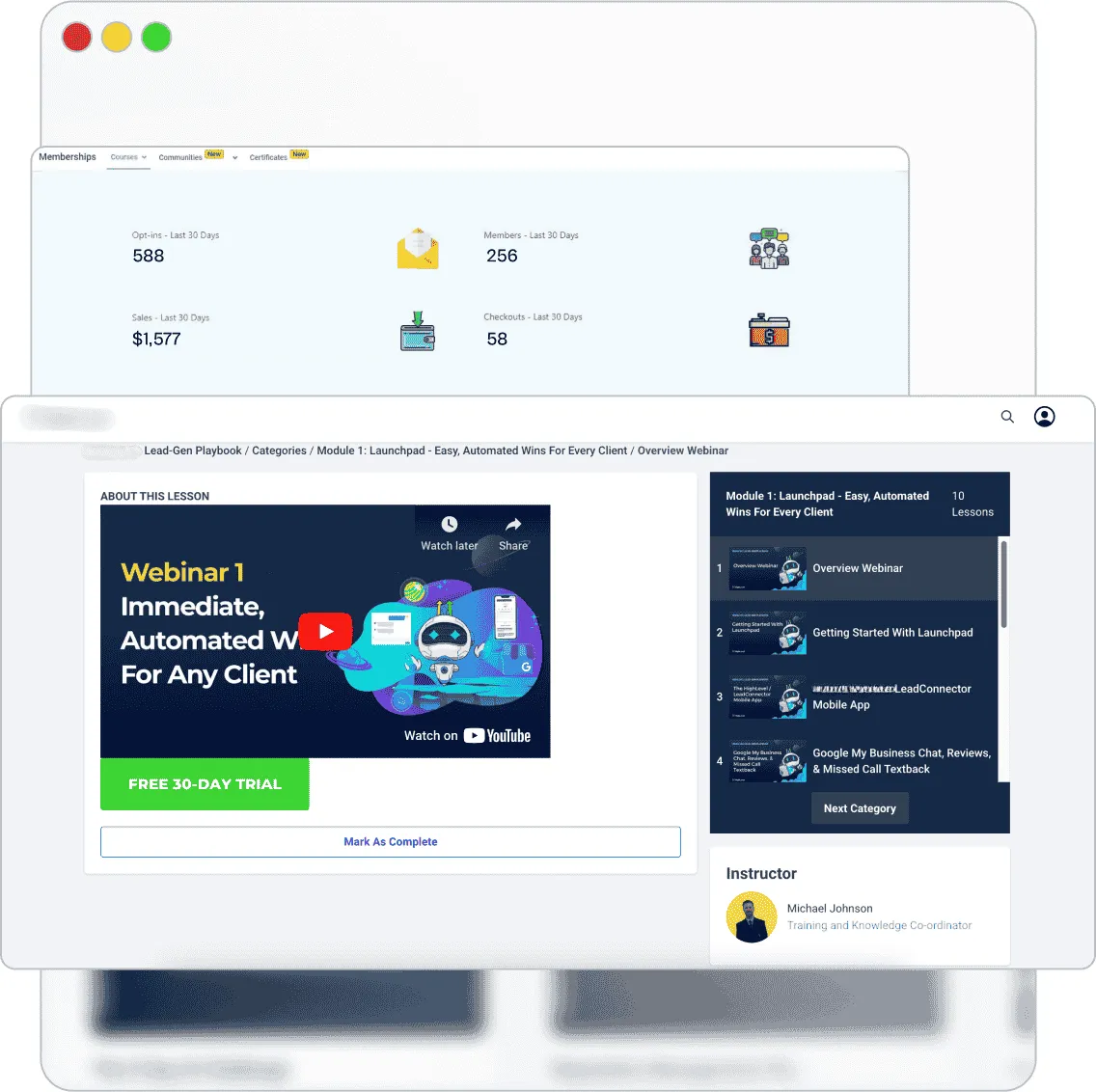 Create Membership Areas