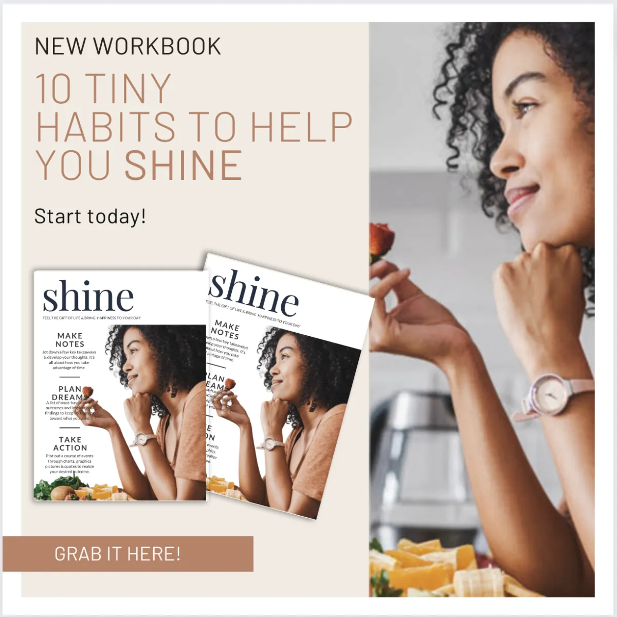 free shine workbook promo graphic