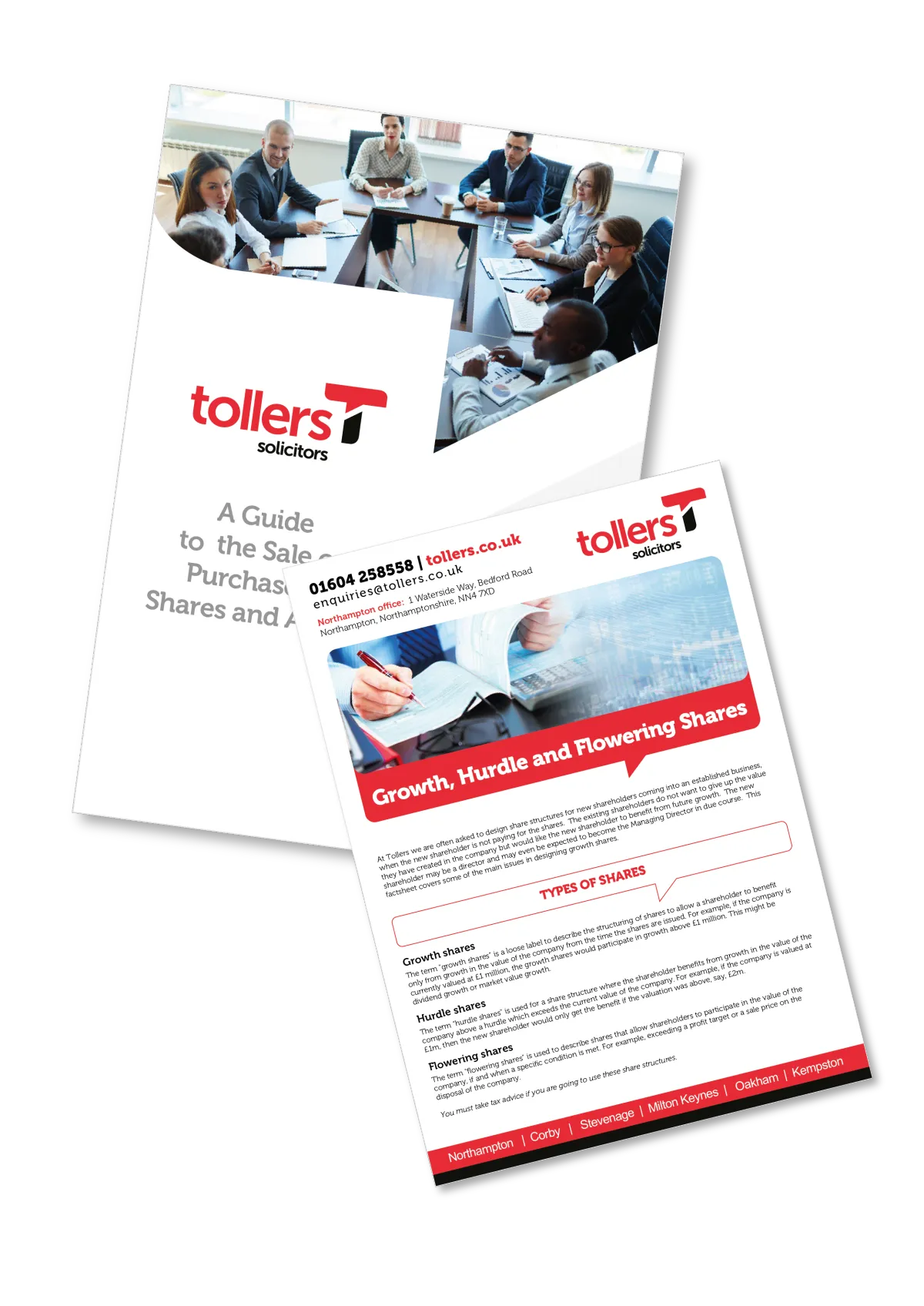 Tollers Solicitors LLP, A4 leaflet design - Lime Design Studio