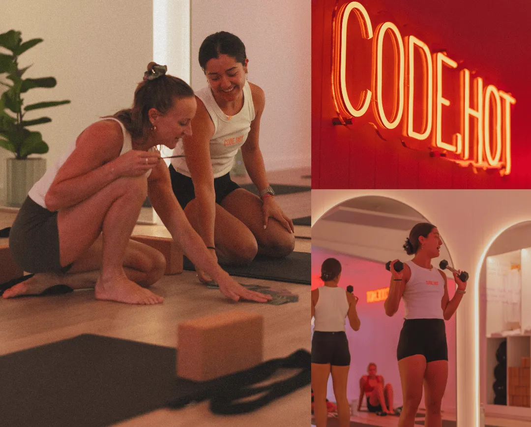 Beginner learning proper form with coach at Code 5 Brookvale gym to build strength and confidence