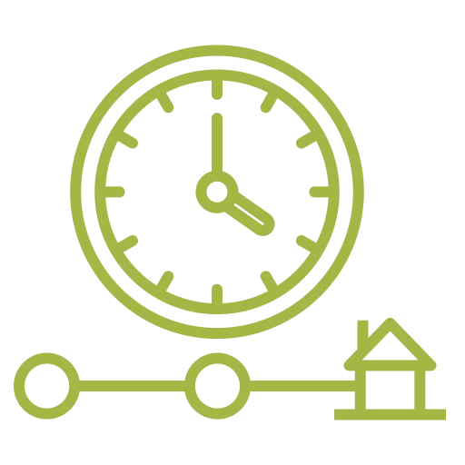 Fast closing timeline icon