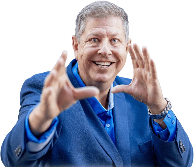 Comedy Hypnotist Scott Christie performing on stage in Vancouver with audience volunteers laughing