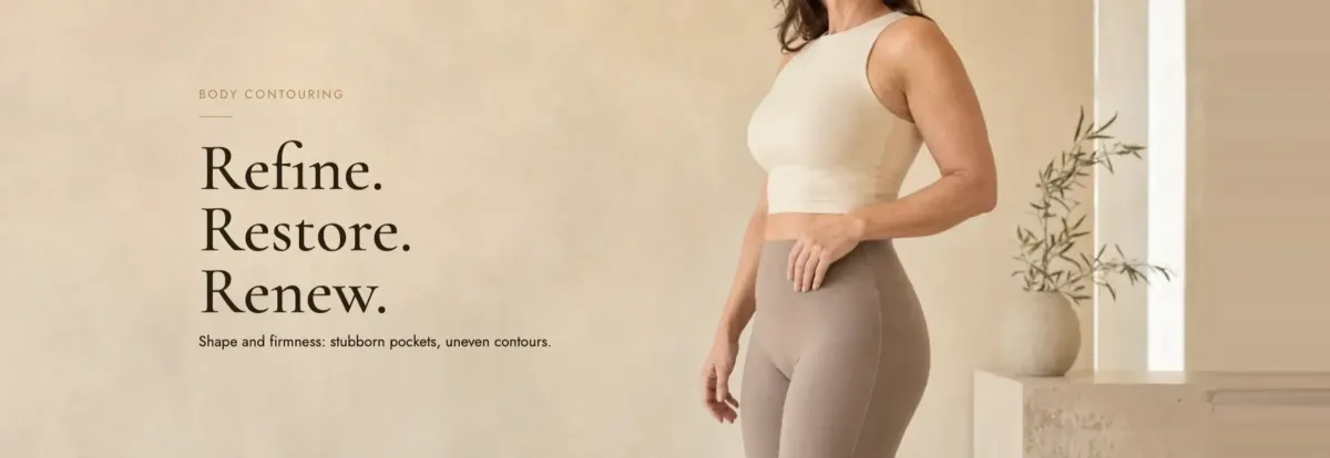 Non-surgical body contouring at Riviera Aesthetic. Refine. Restore. Renew. Shape and firmness: stubborn pockets, uneven contours.