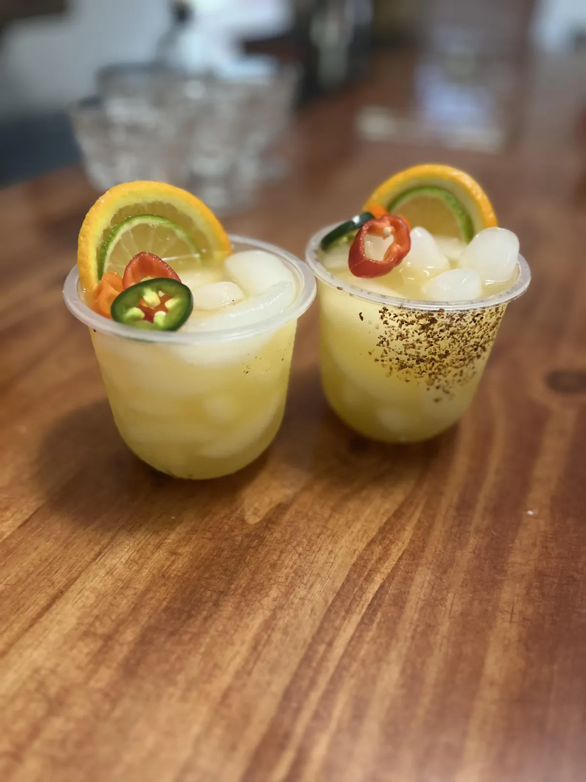 Mobile bar service signature cocktail, San Antonio Spicy Margarita with a NY twist.