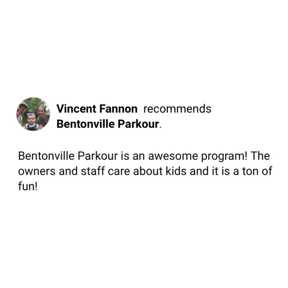 Review forBentonville's Parkour