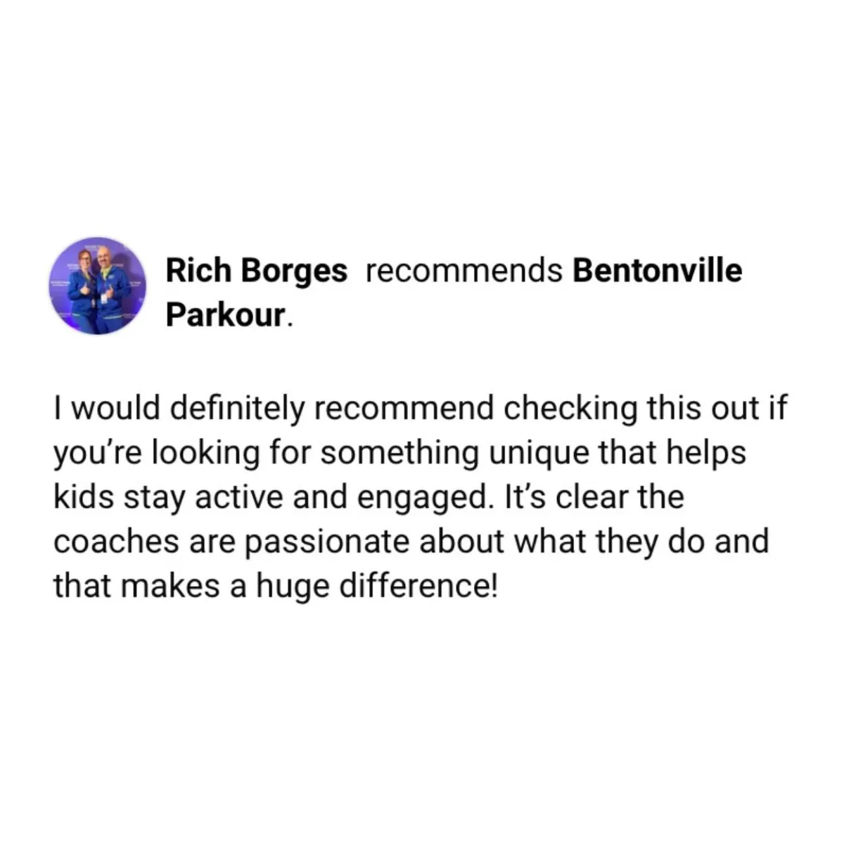 Review for Bentonville's Parkour