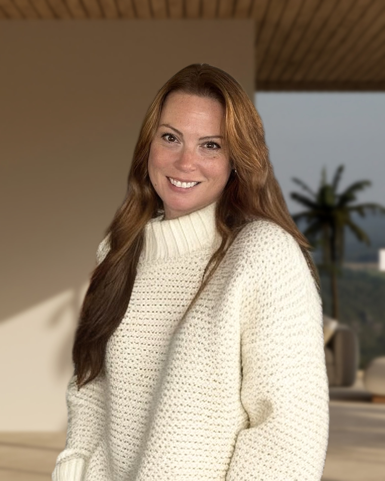 Piper Cabebe smiling in a neutral outdoor setting