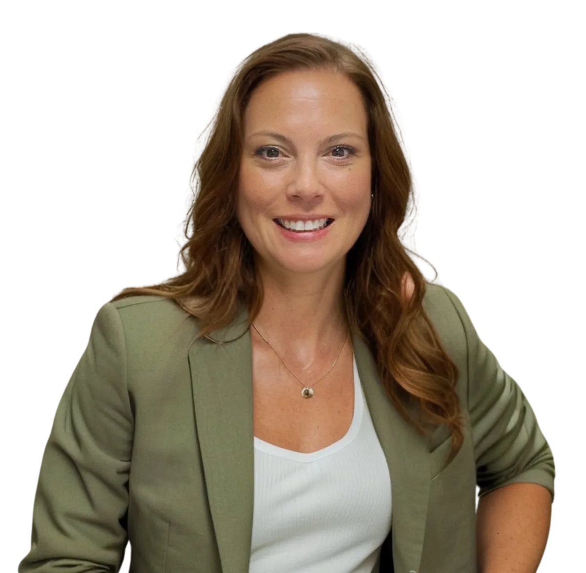 Piper Cabebe smiling while standing indoors