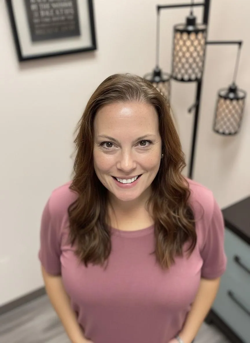 Piper Cabebe smiling in a living room