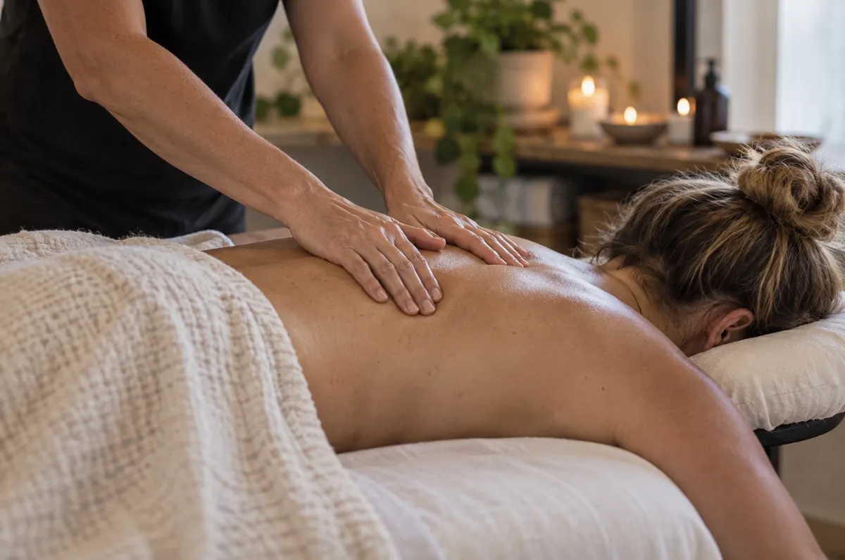 Massage therapy session at Essence of Health in Vancouver, WA