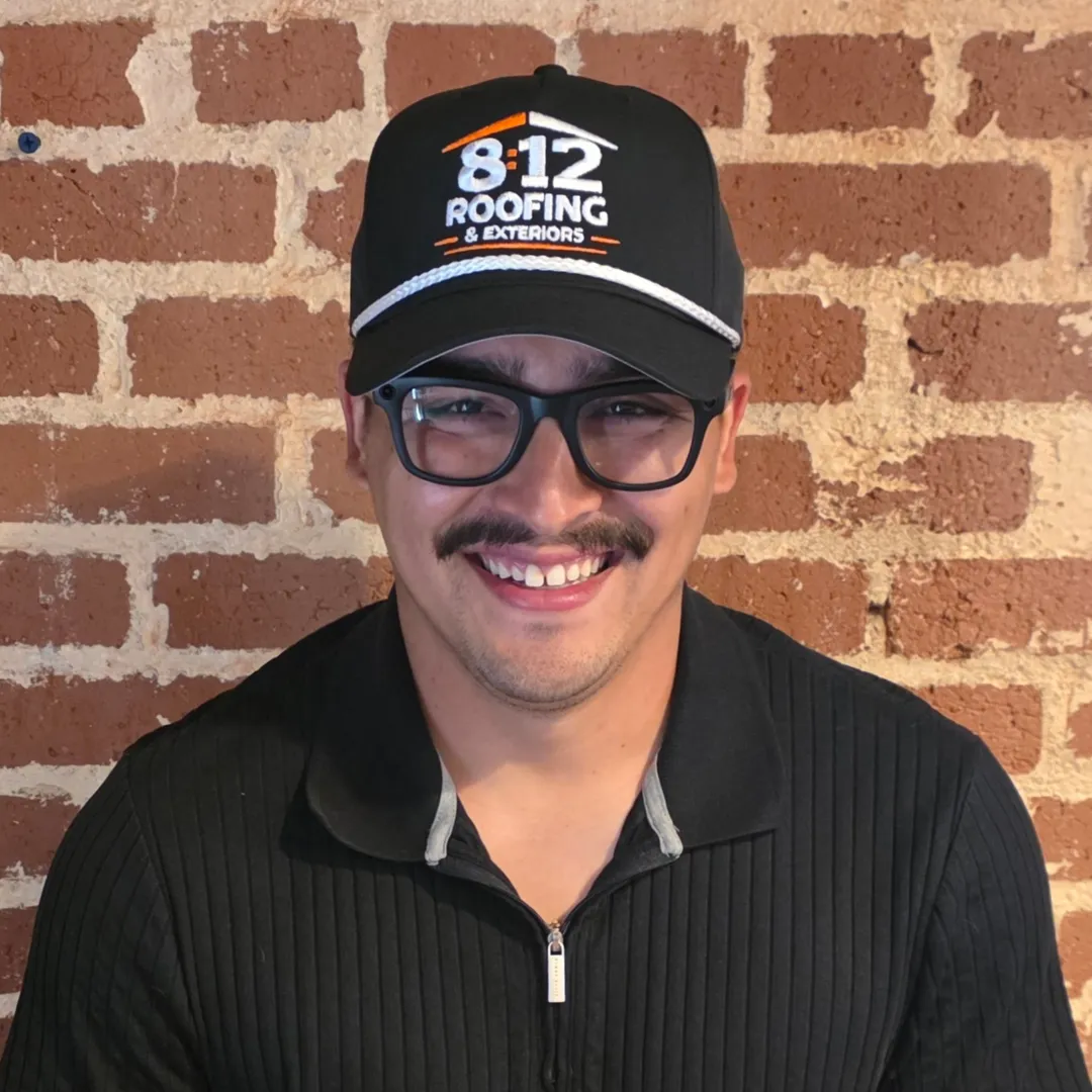 Headshot Of Chris Parker General Manager Wearing 8:12 Cap At 8:12 Roofing And Exteriors