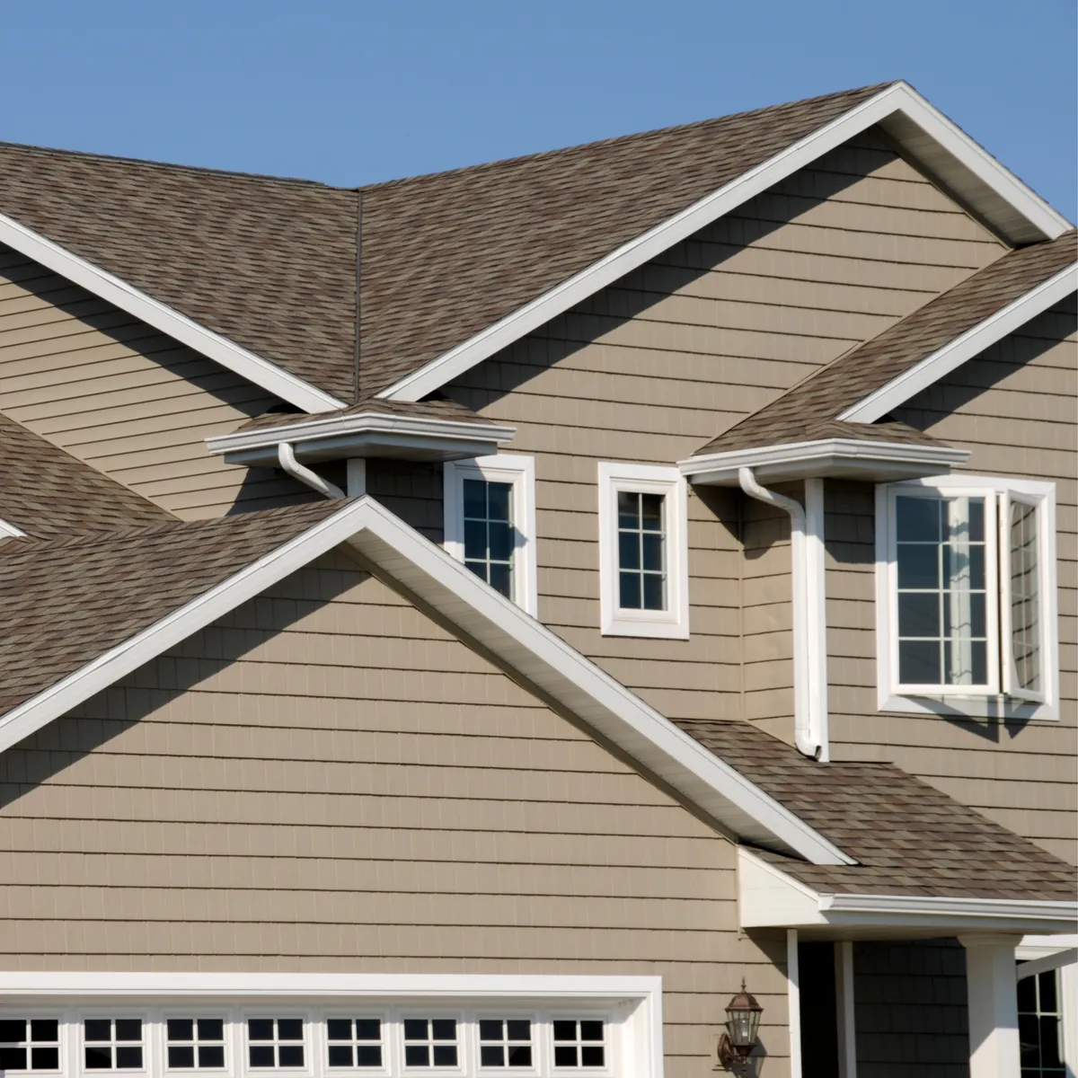 Tan Siding Replacement on Two-Story Oklahoma City Home