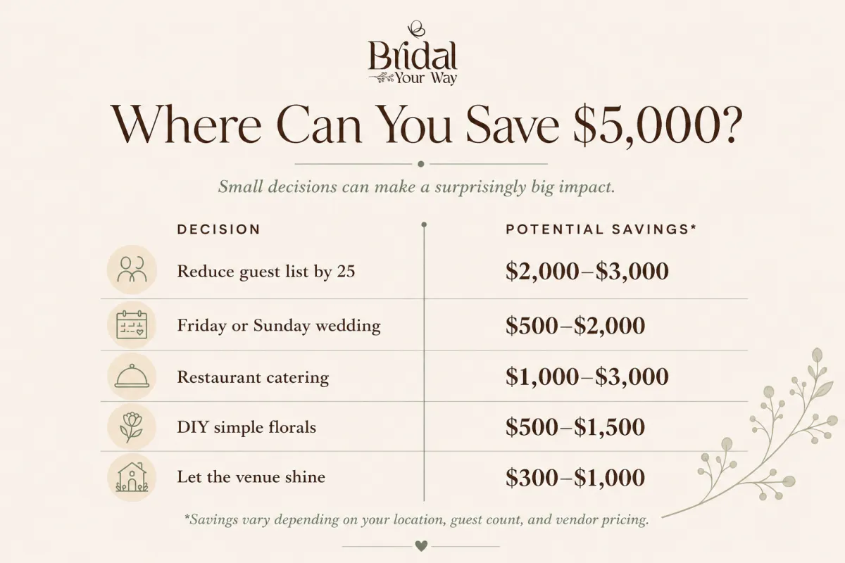 How to Save $5,000 on Your Wedding Without Sacrificing the Experience