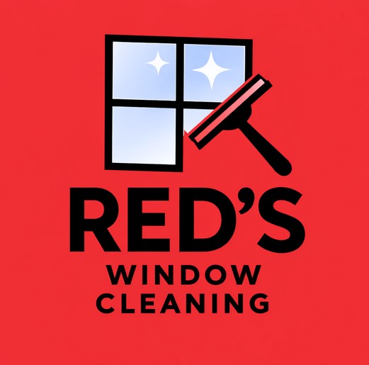 Brand Logo, window cleaning, red's window cleaning