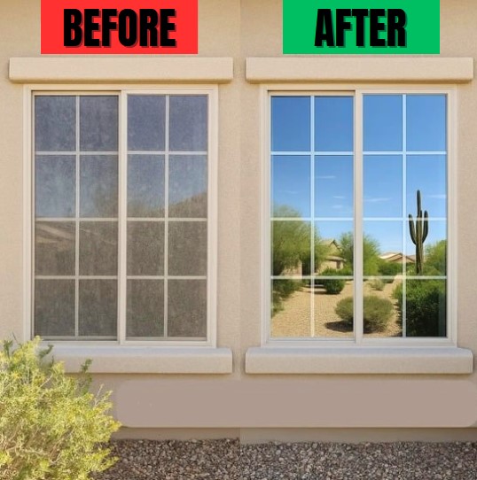 After window cleaning - spotless residential window
