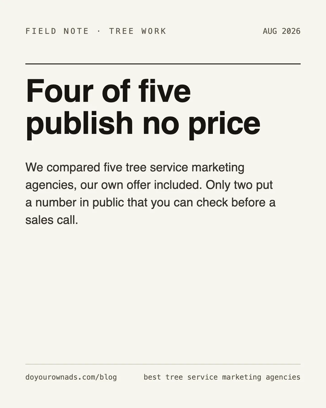 Best Tree Service Marketing Agencies in 2026 (Honest Comparison, Including Us)
