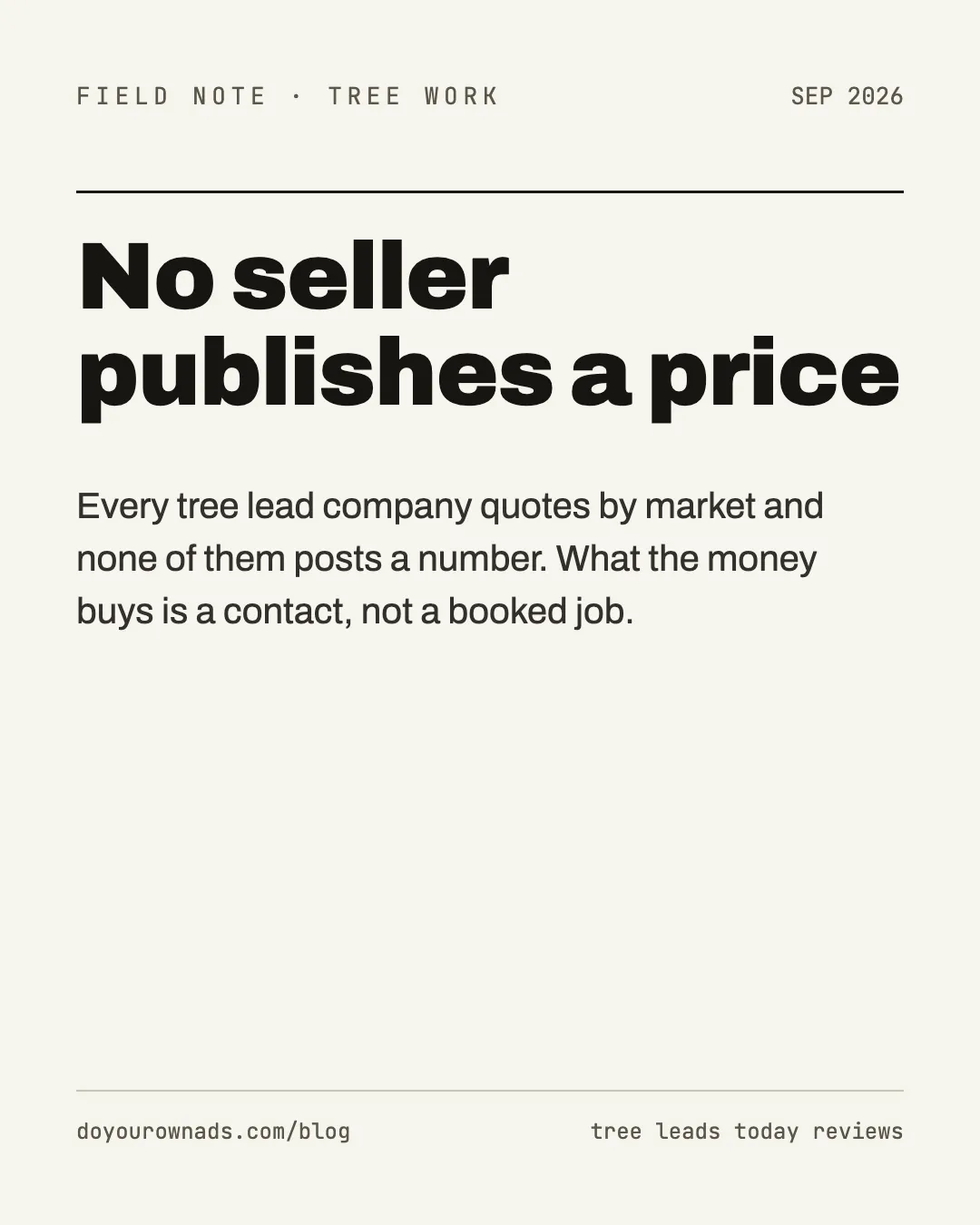 What Tree Lead Sellers Actually Sell You