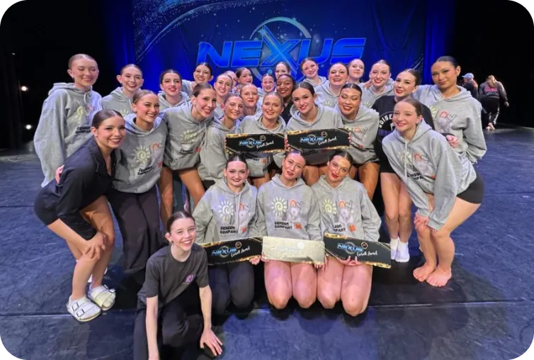Boise Dance Alliance dance team posing at Nexus regional competition event