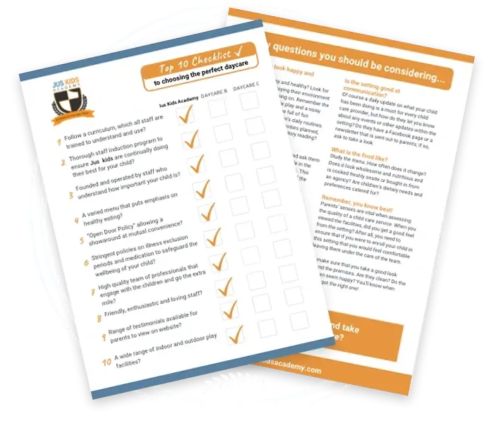 free top 10 checklist from Jus Kids
