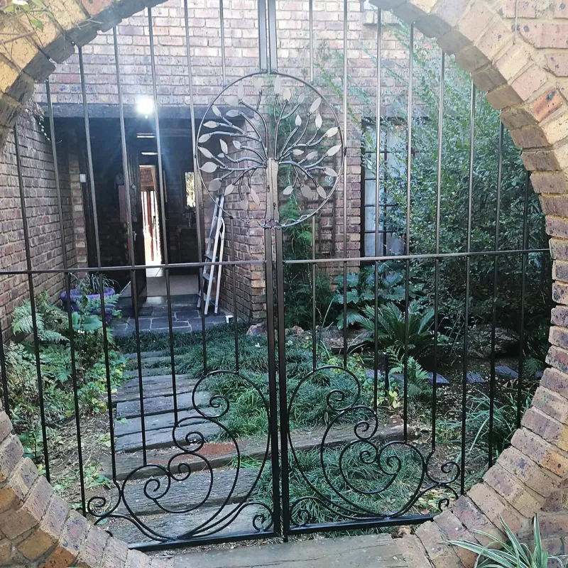 wrought iron security gate tree of life