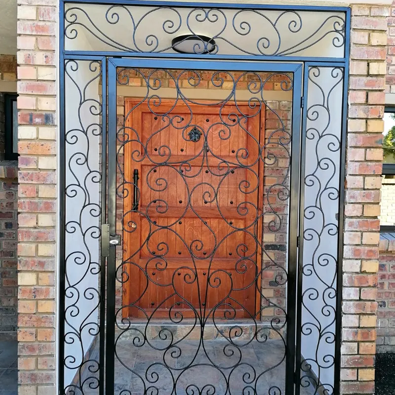 wrought iron security door