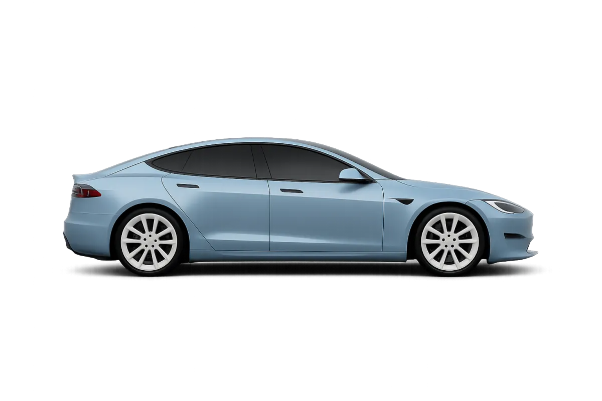 Light Blue Tesla Plaid