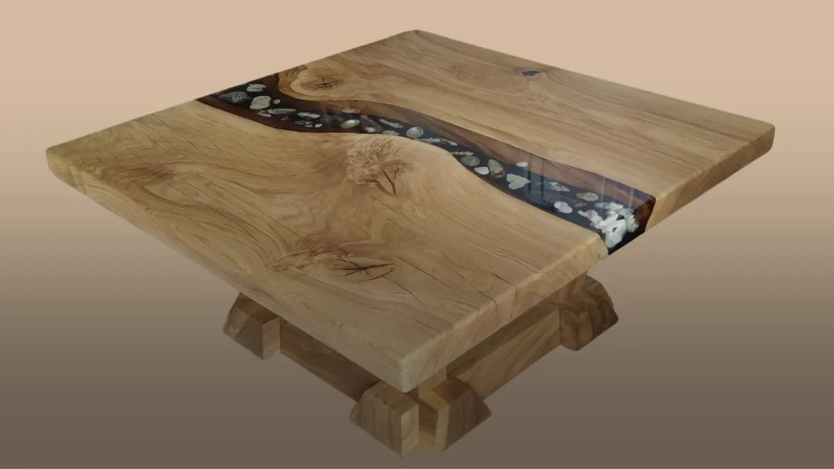 a handmade wooden table