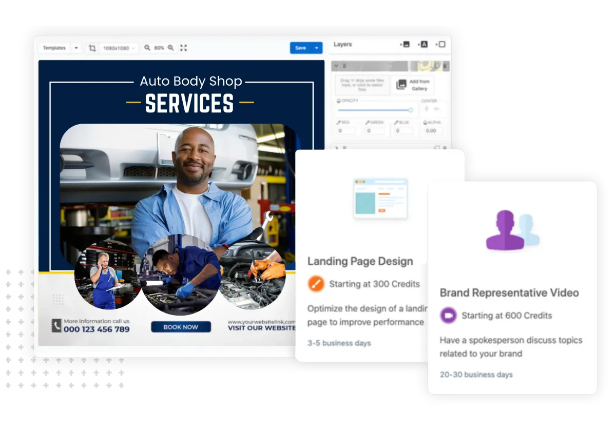 Auto Body Shop social media management