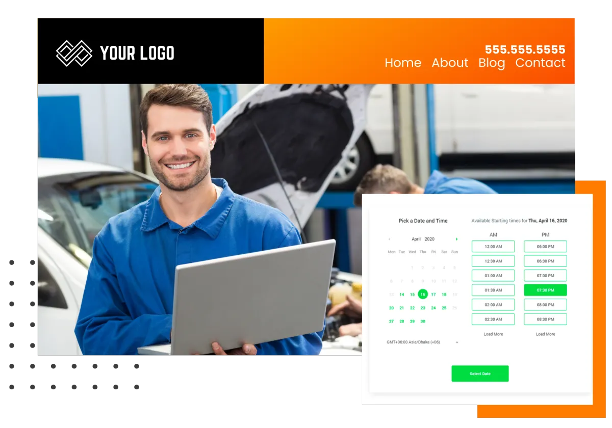 Auto Body Shop Business Scheduling Calendars