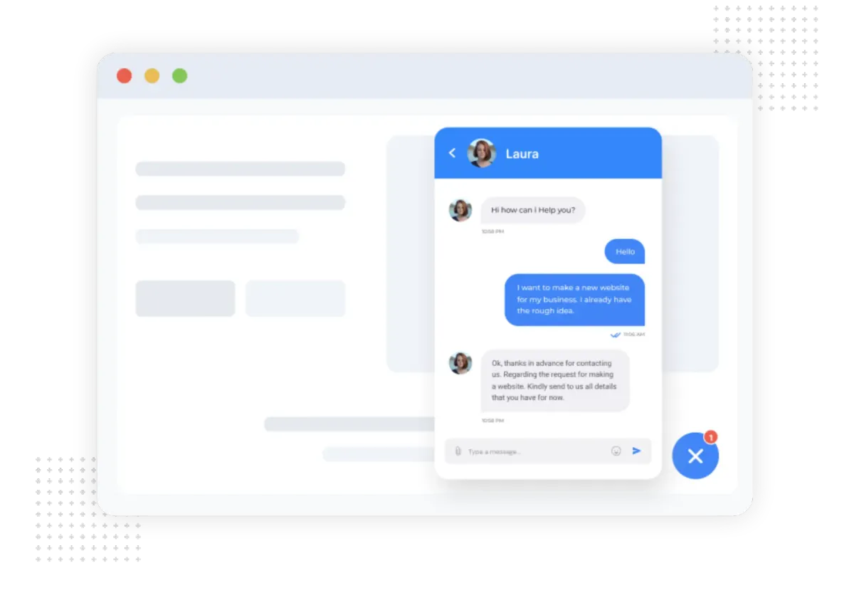 Auto Body Shop Business Website Chat