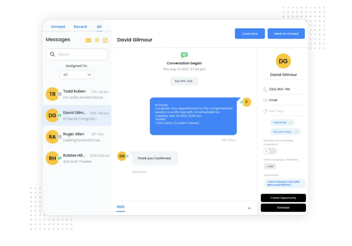 Auto Body Shop Business Text Messages