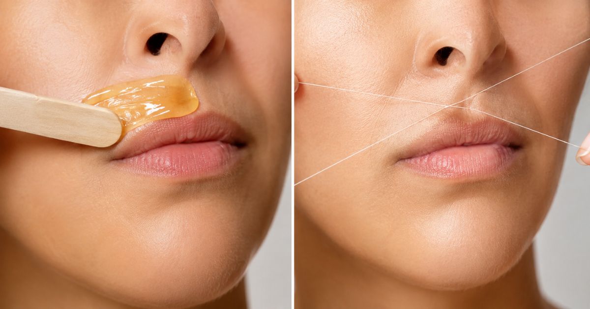 Comparing waxing vs threading upper lip