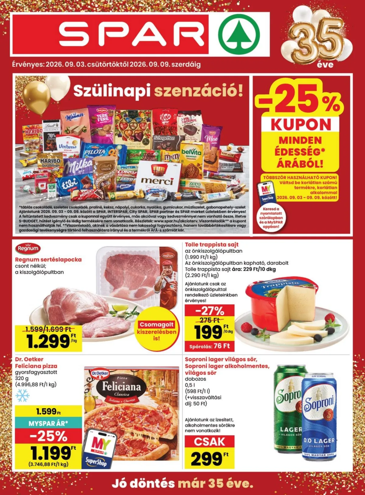 SPAR akciók Maglódon 2026. szeptember 3. és szeptember 9. között
