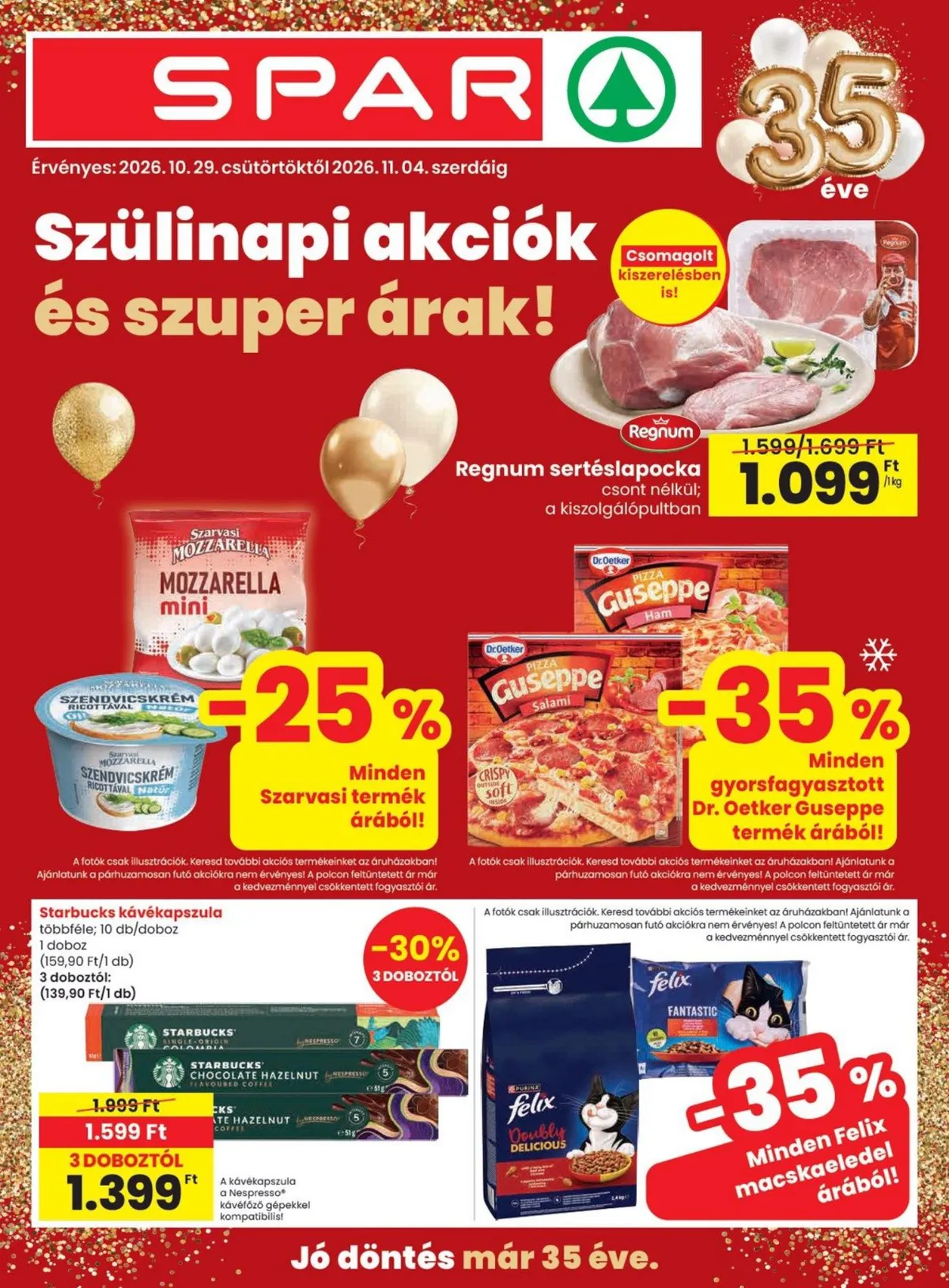 Heti SPAR akciók Maglódon: 2026. október 29. – november 4.