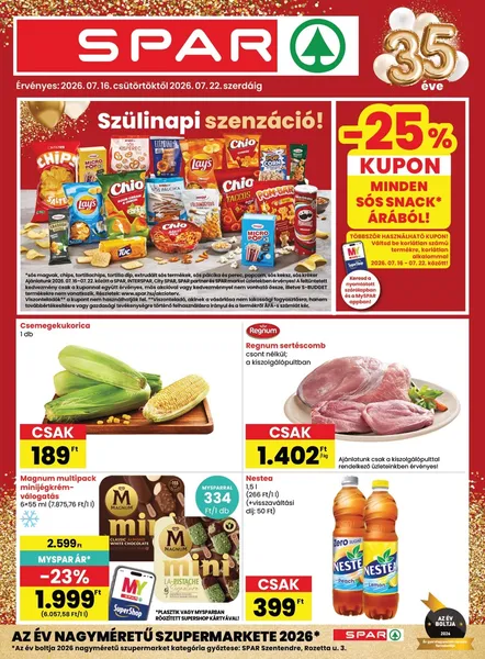 SPAR akciók Maglód – 2026. július 16–22.
