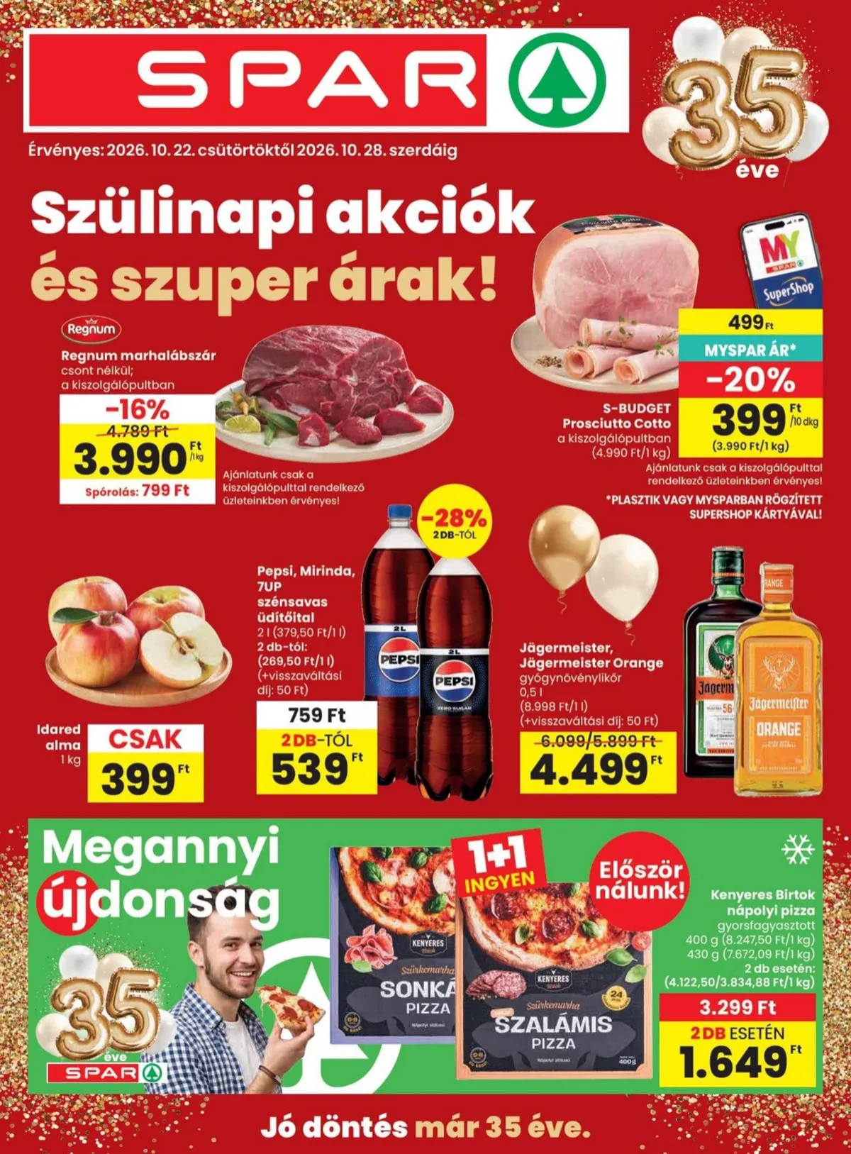 Heti SPAR akciók Maglódon: 2026. október 22–28.