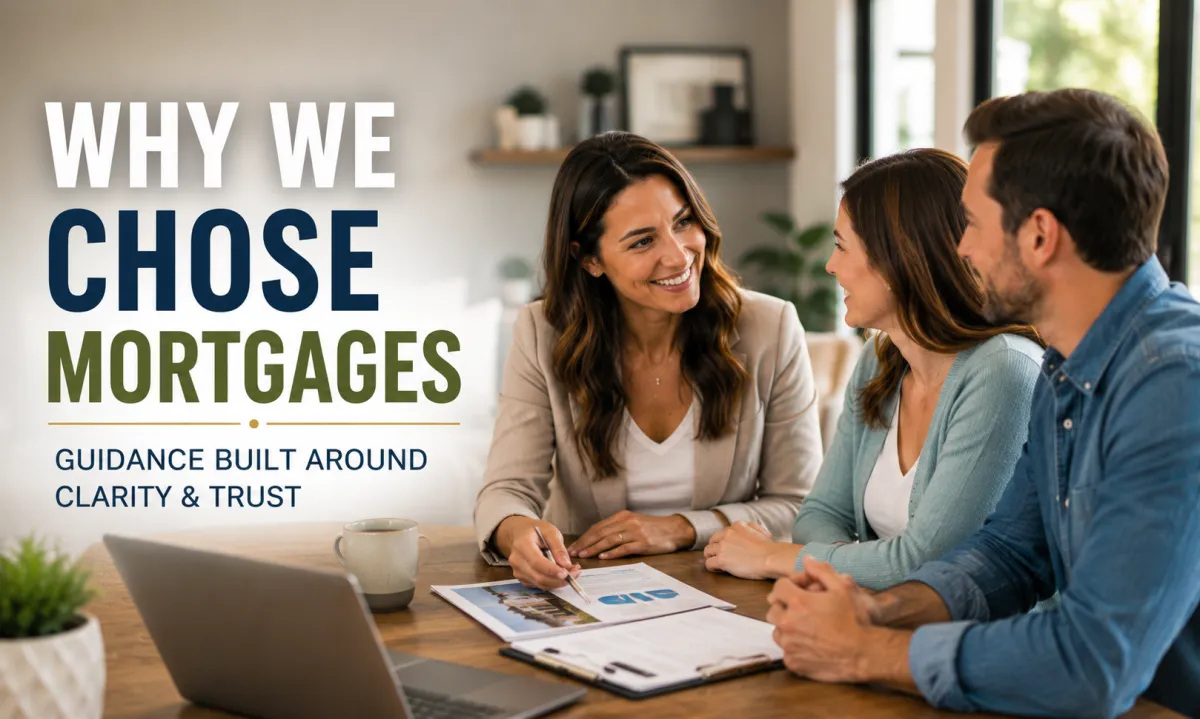 Florida mortgage professionals discussing home financing options with homebuyers in a calm and educational setting.