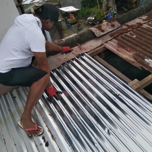 Volunteers helping in community recovery and rebuilding efforts