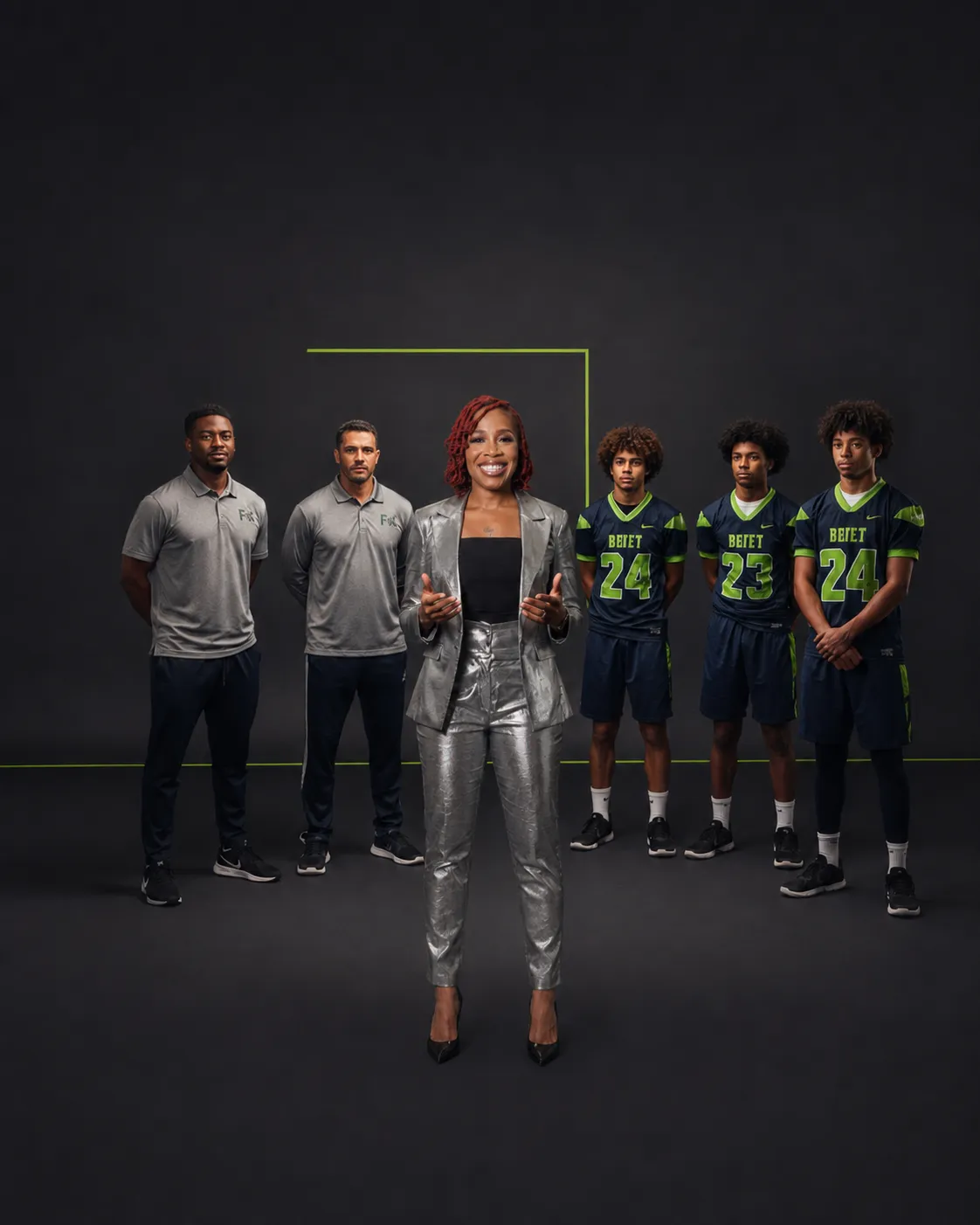 Dominique teaching or speaking to parents and student-athletes