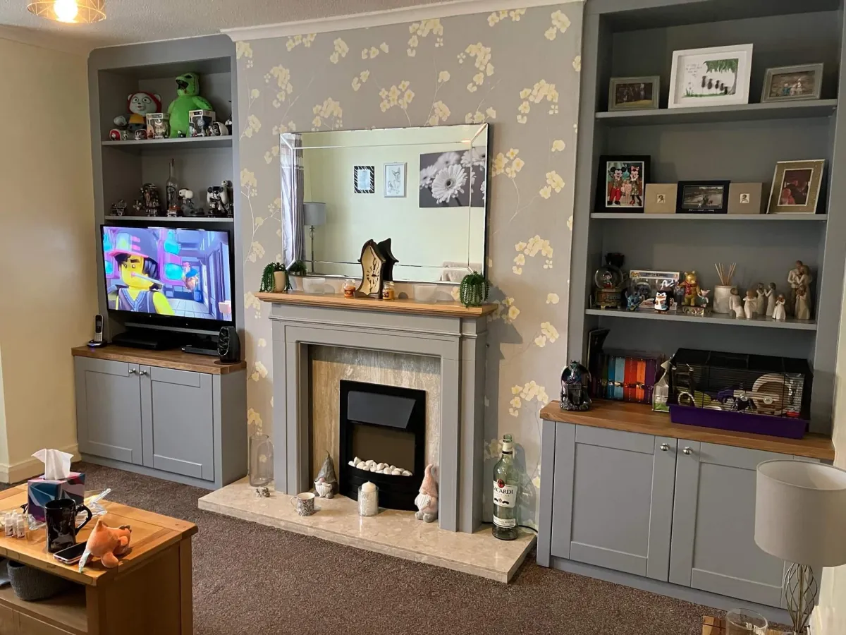 Traditional alcove units with premium sprayed finish - handcrafted storage by JAX Bespoke Yorkshire