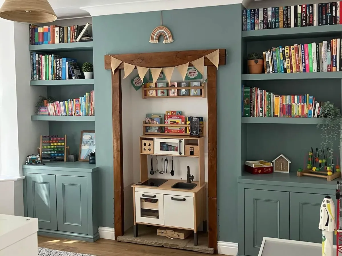 Bespoke Shaker alcove units with custom shelving - handcrafted storage by JAX Bespoke Wakefield