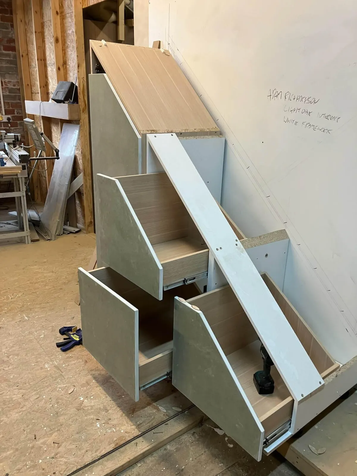 Manufacture of an under stair storage unit for a Horbury Wakefield home by JAX Bespoke