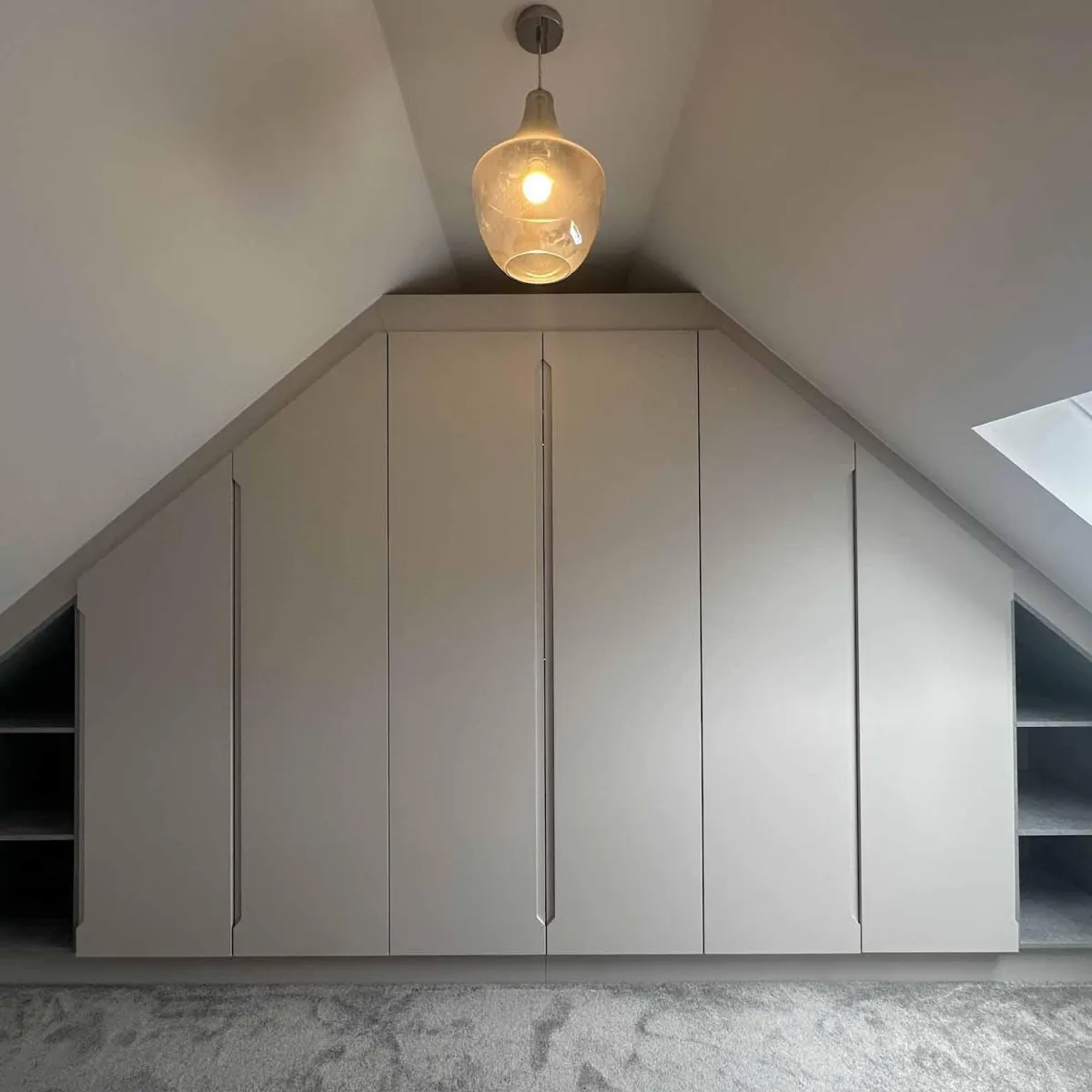 Bespoke fitted attic wardrobes Yorkshire with made to measure doors for sloped ceiling storage