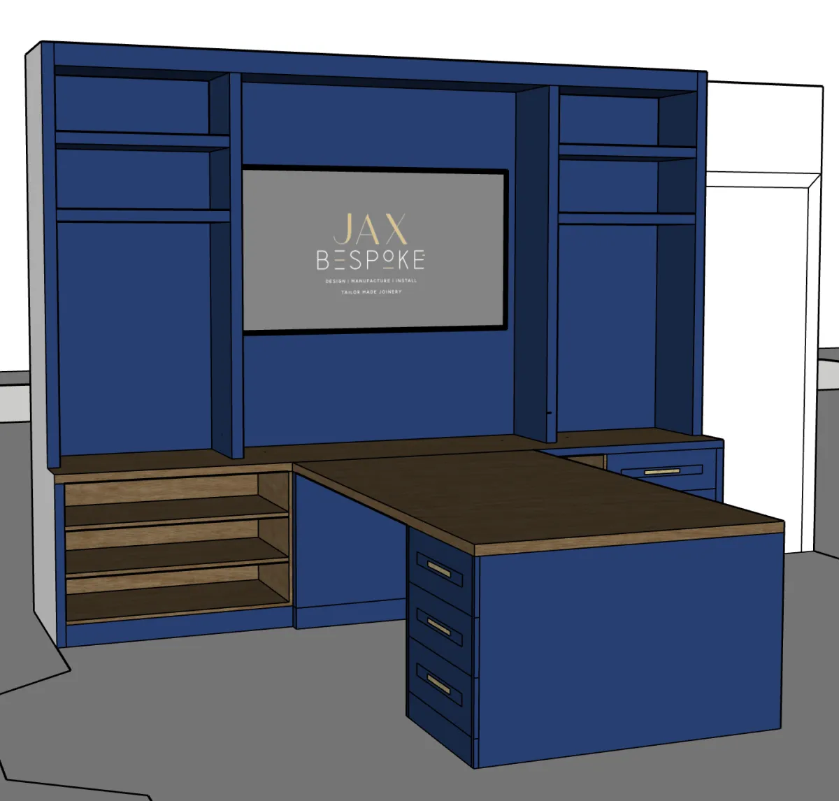 Bespoke design planning for a fitted furniture project