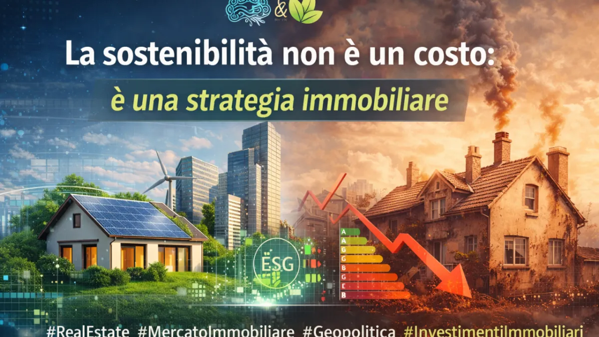 🧠 & 🌿 La sostenibilità non è un costo: è una strategia immobiliare