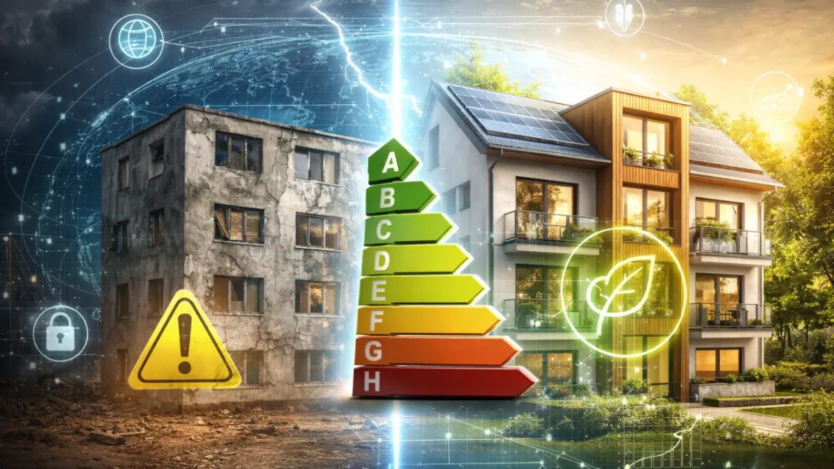 🧠 & 🌿 Il nuovo rischio immobiliare: non è il mercato, è l’obsolescenza