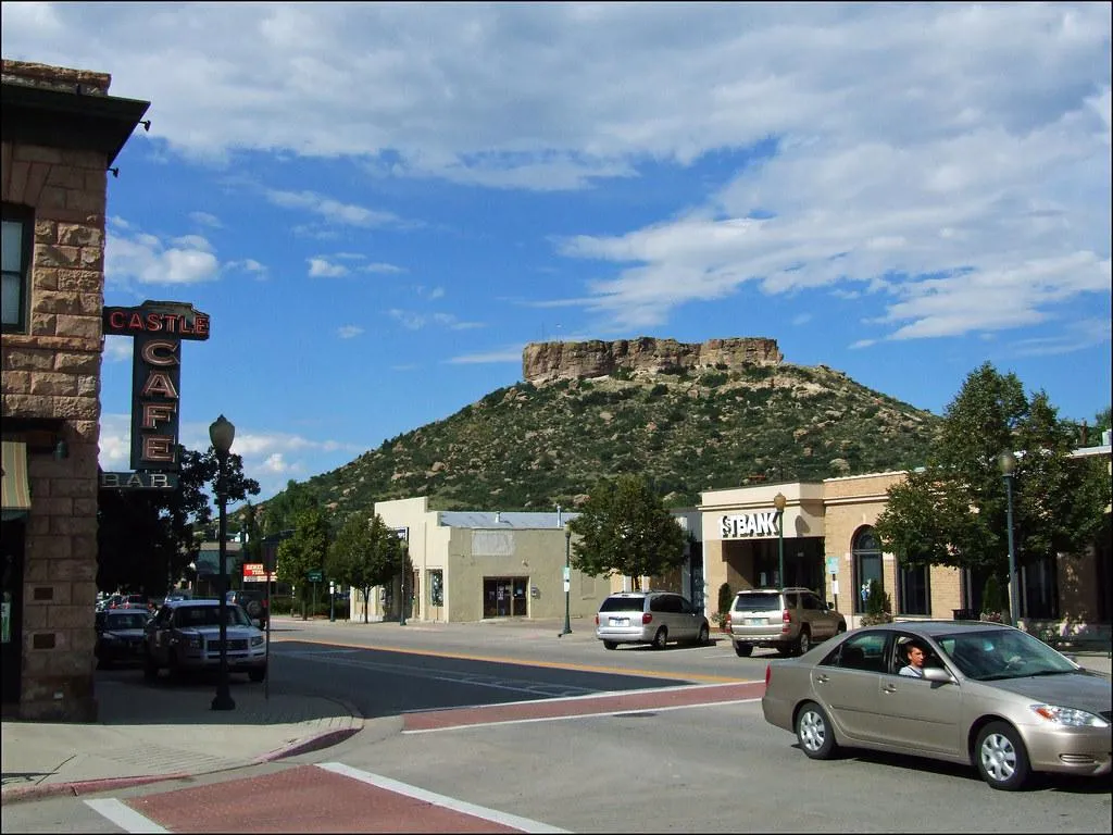 Downtown view of The Rock in Castle Rock, Colorado