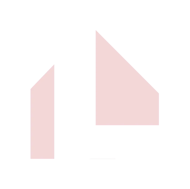 Lesli Corona Logo in White - "L" inside of a home