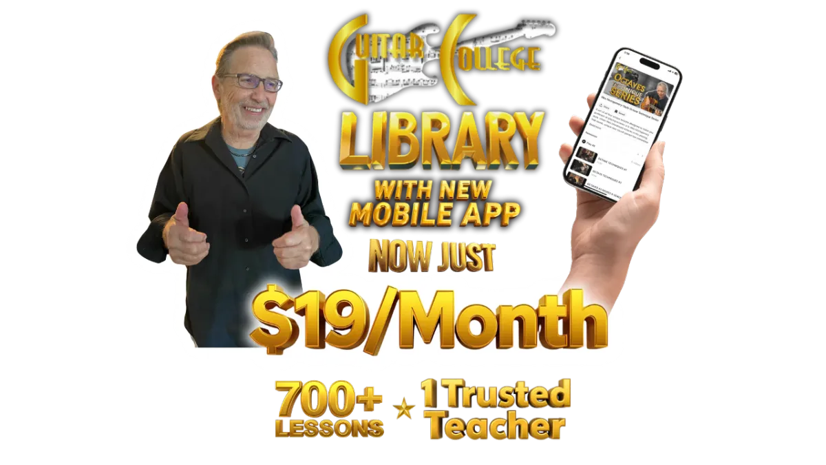 Guitar College Library – 700+ Guitar Lessons From Trusted Teacher Rich Severson for Intermediate to Advanced Guitar players